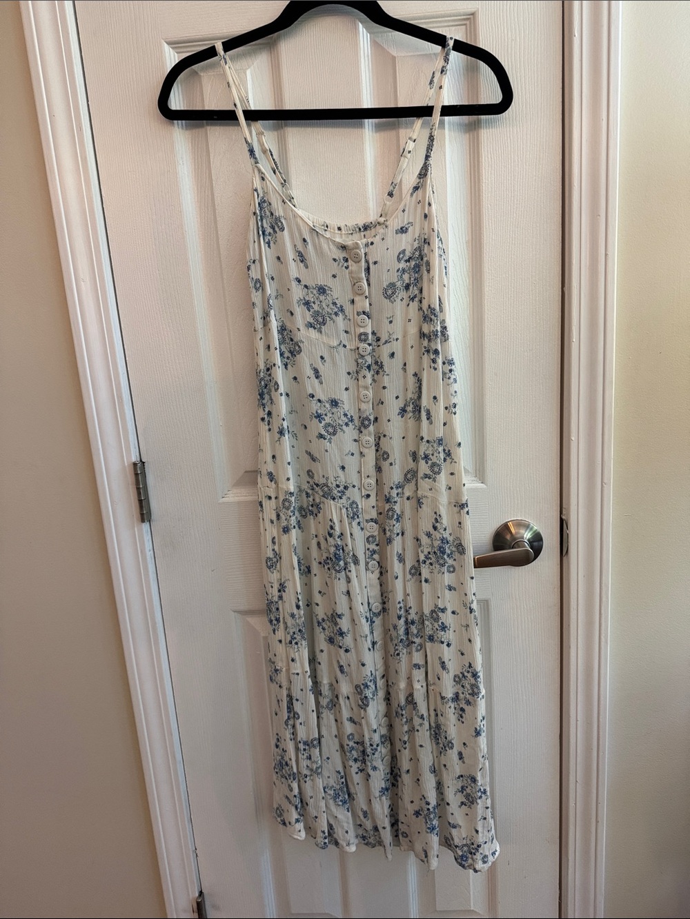 PINK ROSE Floral Button Front Cottagecore Midi Dress Size Small